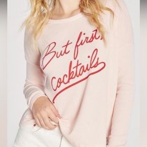 NWT Wildfox “but first cocktails” sweatshirt